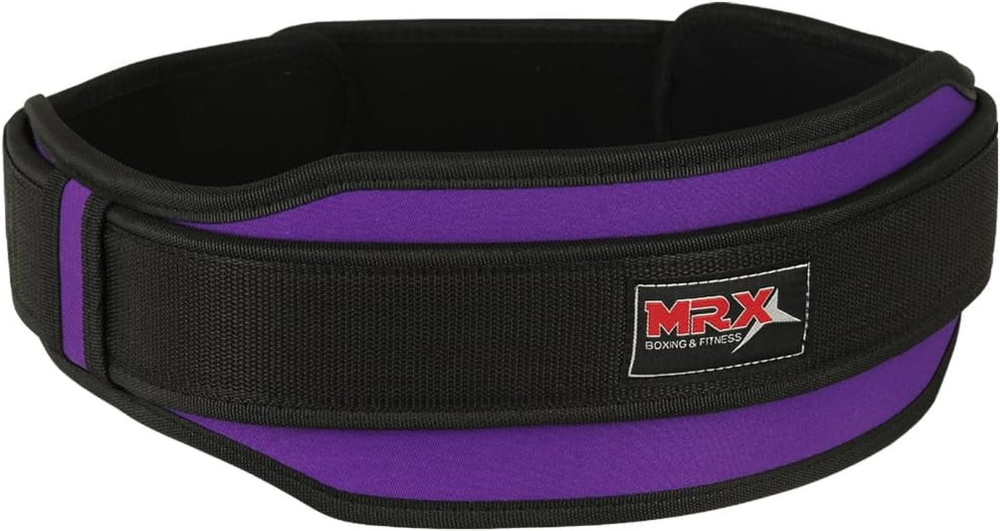 Weight Lifting Belt with Double Back Support Gym Training Purple XL